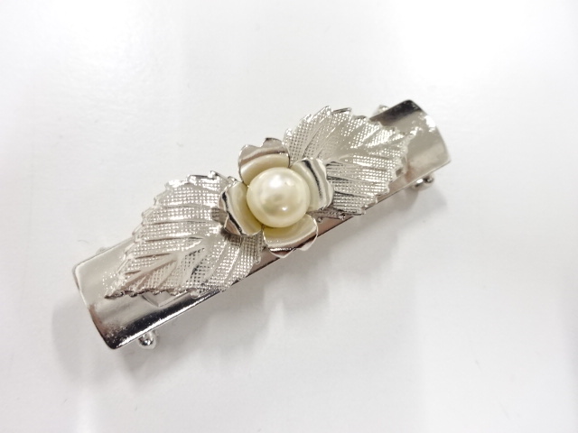 アンティーク　パール　帯留め